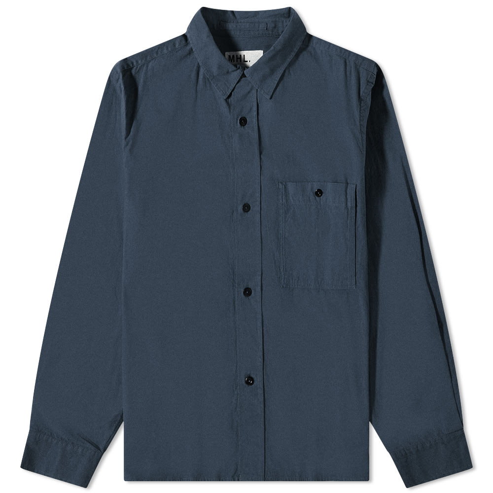 美品 OLD MARGARET HOWELL インディゴシャツ MHL. MHL. WORKWEAR BLUE | MARGARET HOWELL
