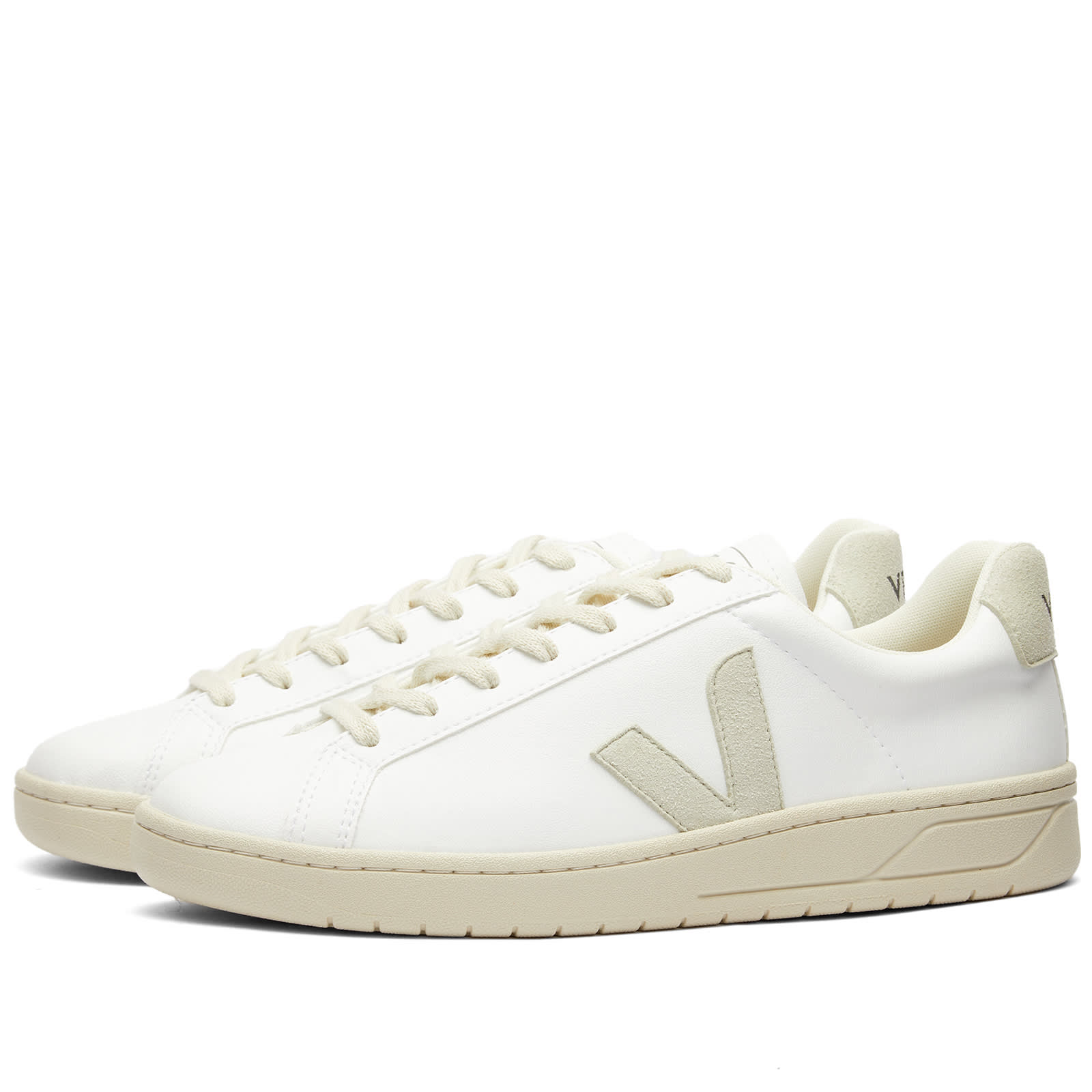 Veja Herren Urca Sneaker – Farbe: White-Emeraude, Aus Recycelten Materialien, Schnürverschluss