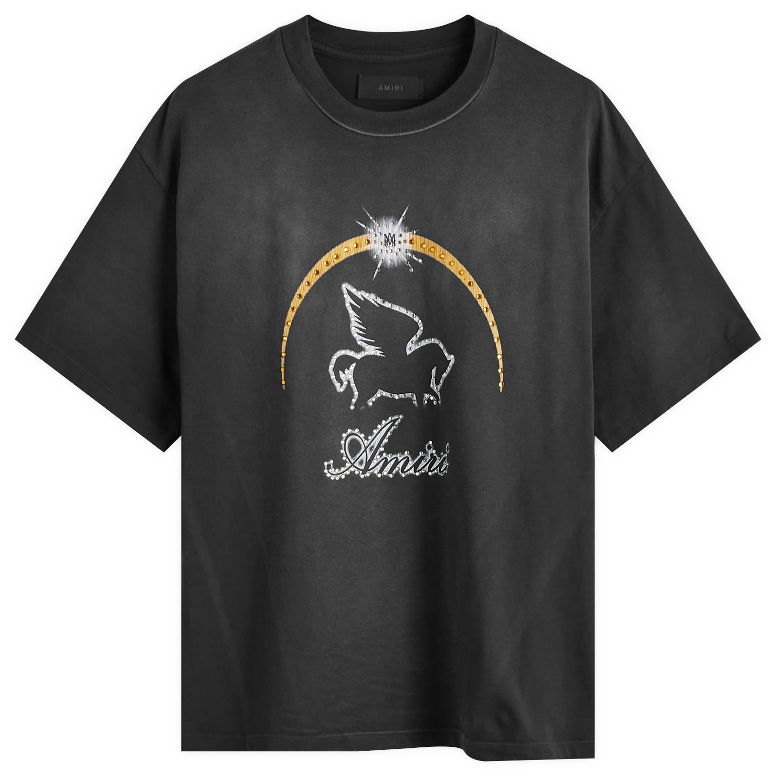 AMIRI Crystal Pegasus T-Shirt Black | END. (US)