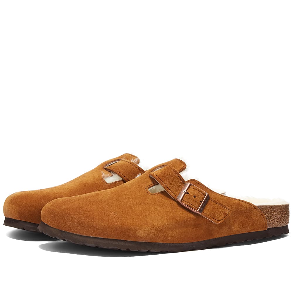 birkenstock boston fur black