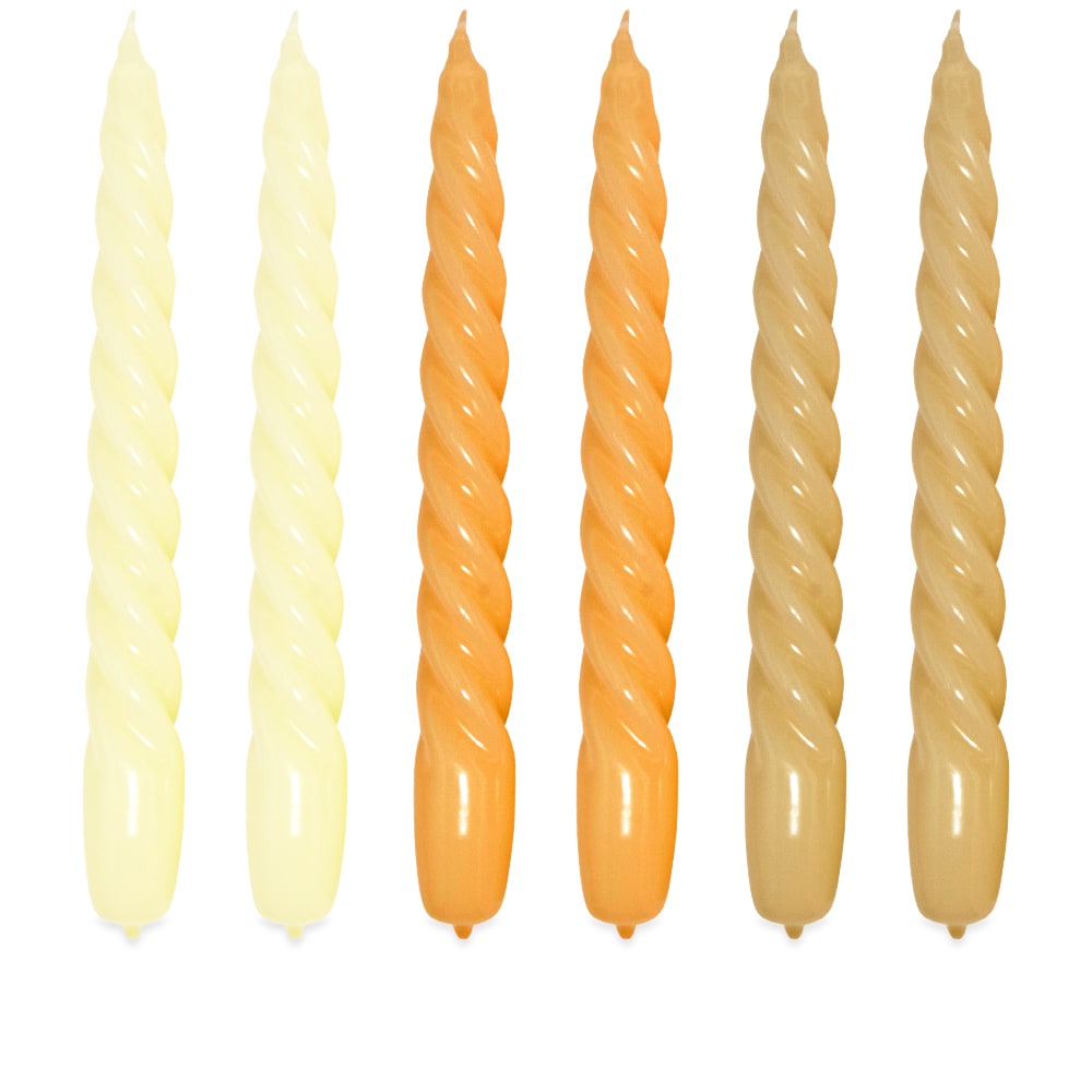 HAY Spiral Candles Set Of 6 Citrus, Caramel & Tangerine END. (US)