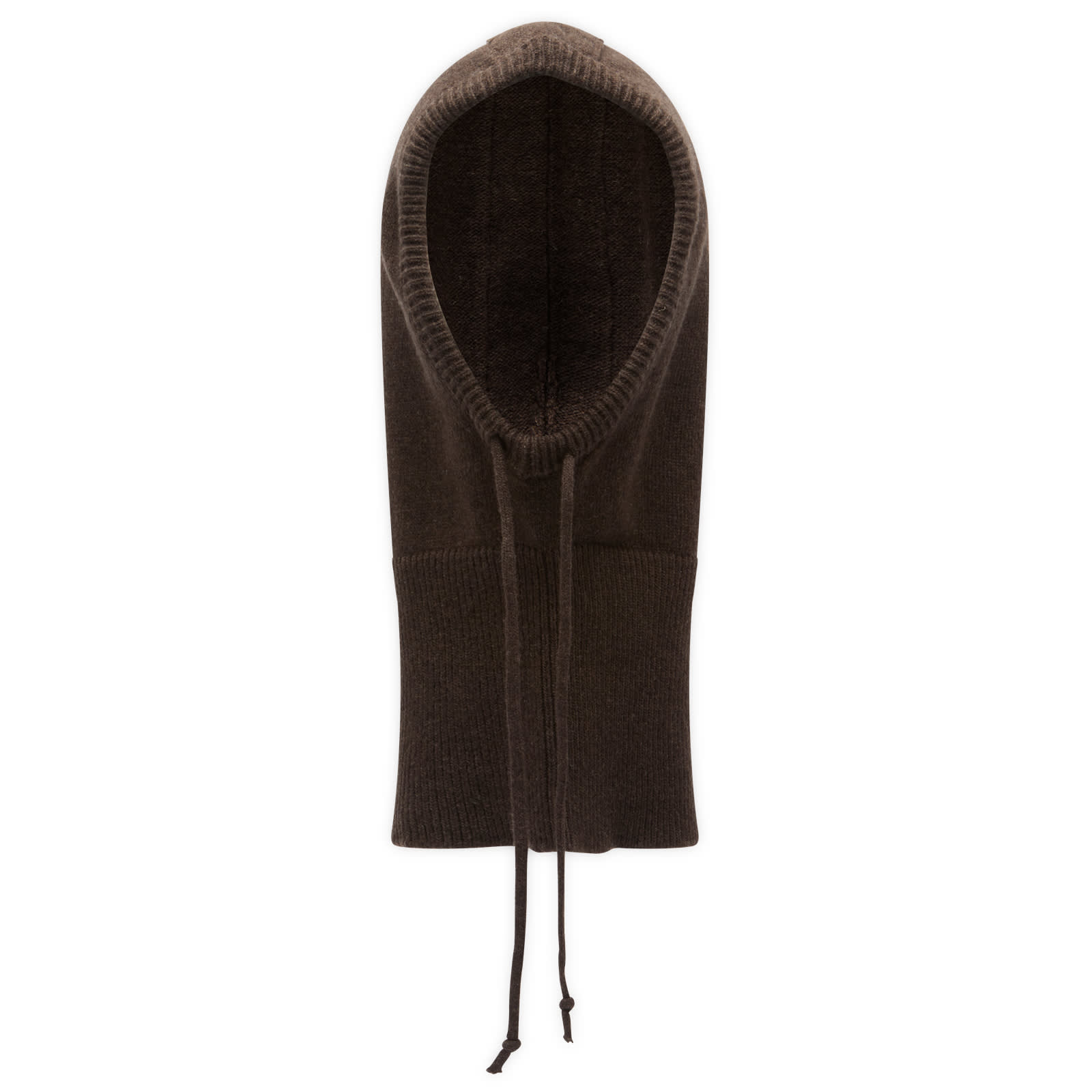MM6 Maison Margiela Women's Knitted Balaclava Hood in Brown, Size Medium