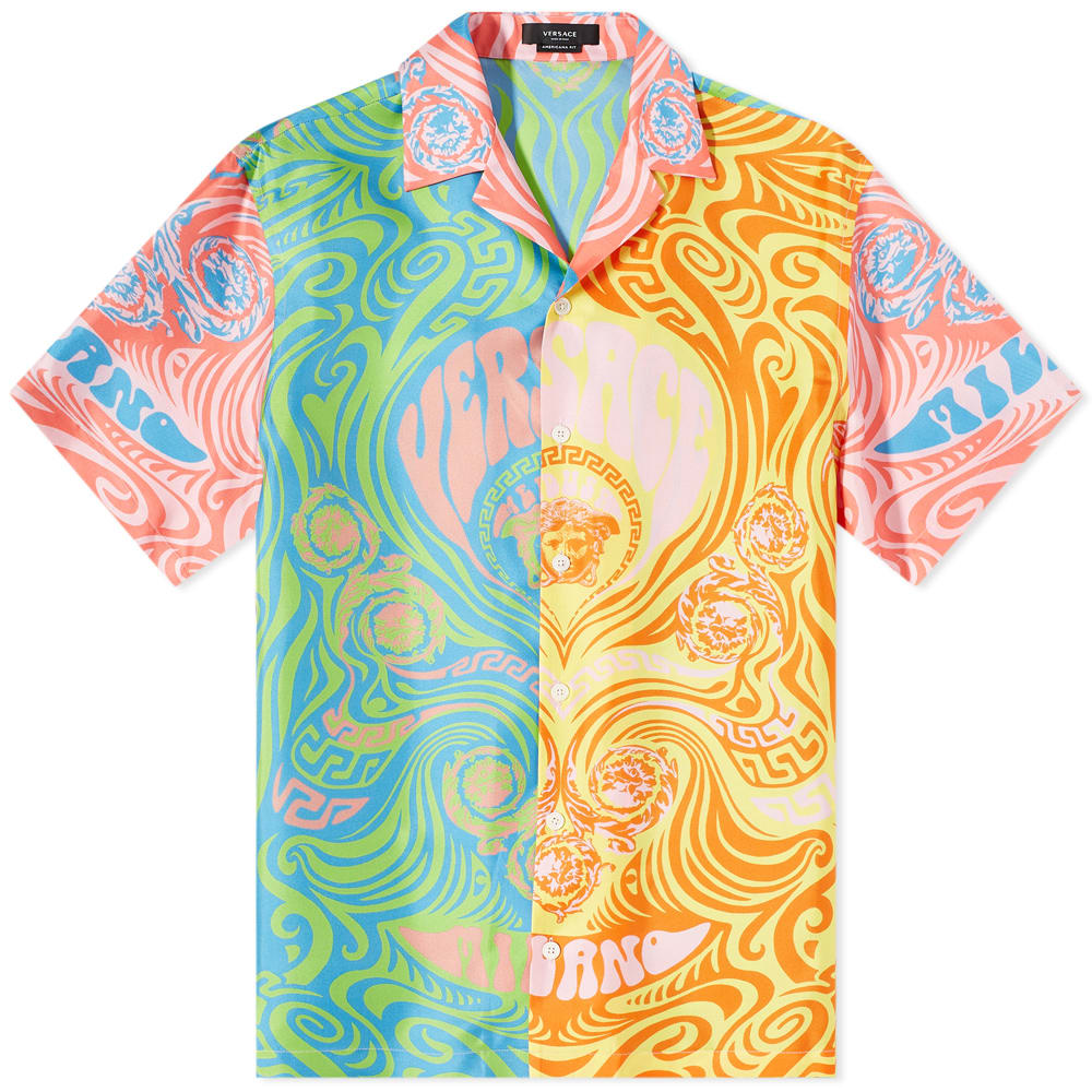 Versace Psychedelic Logo Vacation Shirt Green Multi END. (Europe)