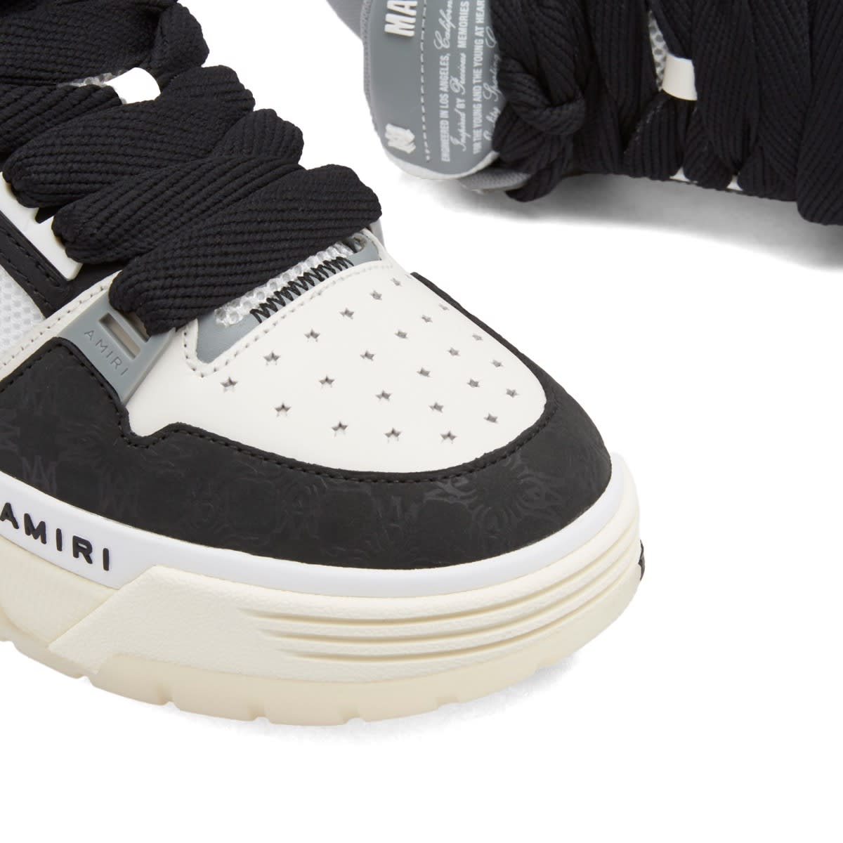 AMIRI Men's MA-1 Quad Debossed Nubuck Sneaker Black