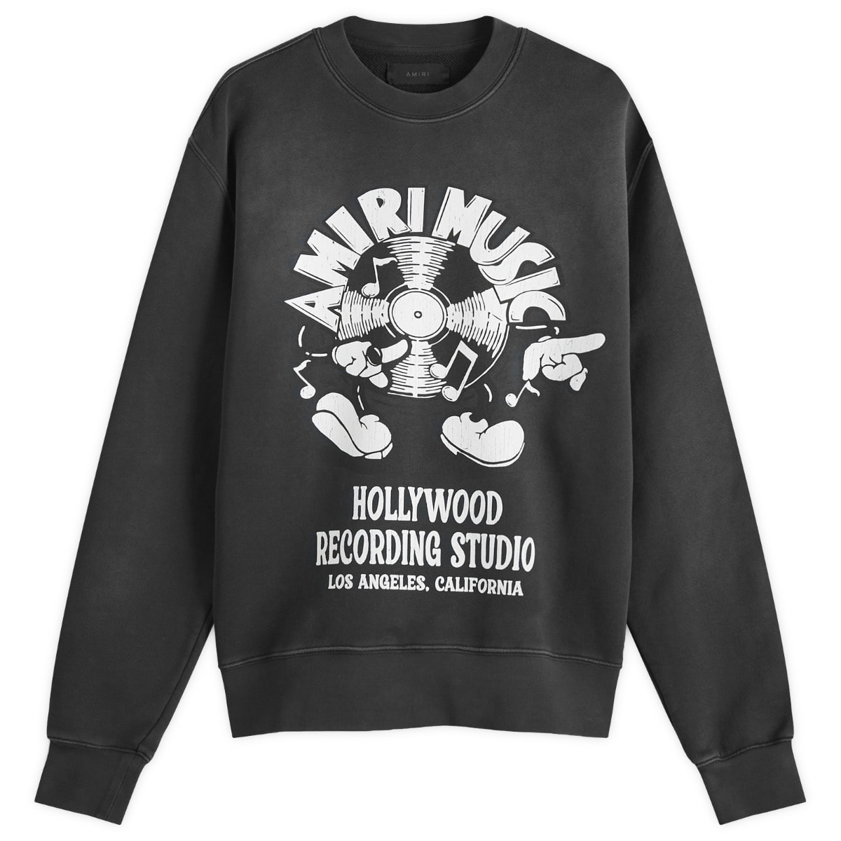 【AMIRI】ミュージックレコードクルーネックスウェットシャツ AMIRI Music Record Crewneck Sweatshirt Black | END. (AR)