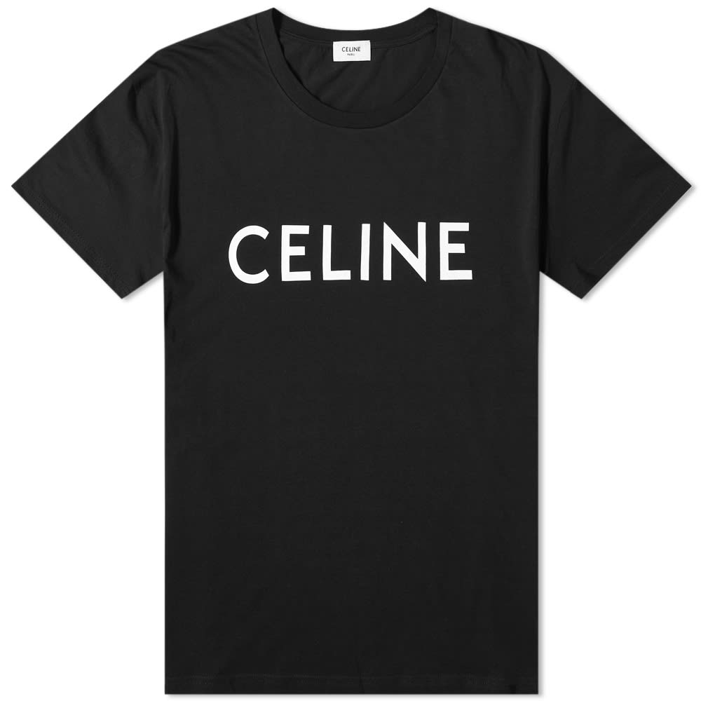 CELINE ブラック ロゴニット XL CELINE セリーヌ 2Y321670Q ロゴプリント ルーズフーディー