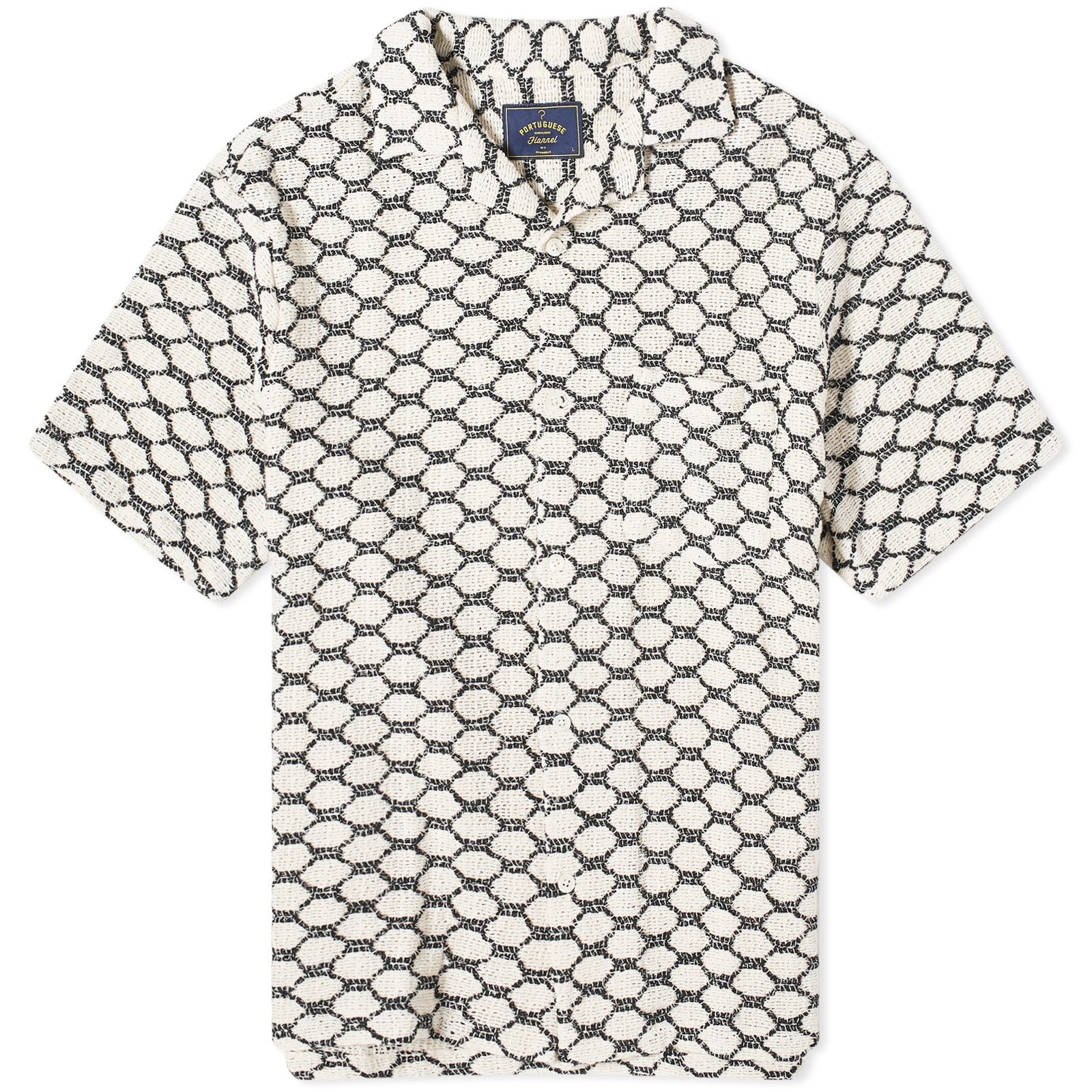 Portuguese Flannel Net Vacation Shirt White & Black END.