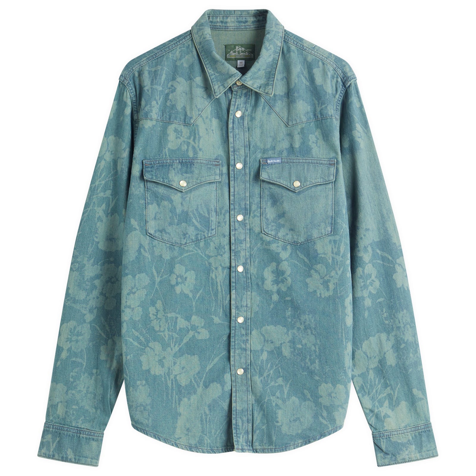 Paul Smith Men's x Lee Jacquard Denim Western Shirt Green