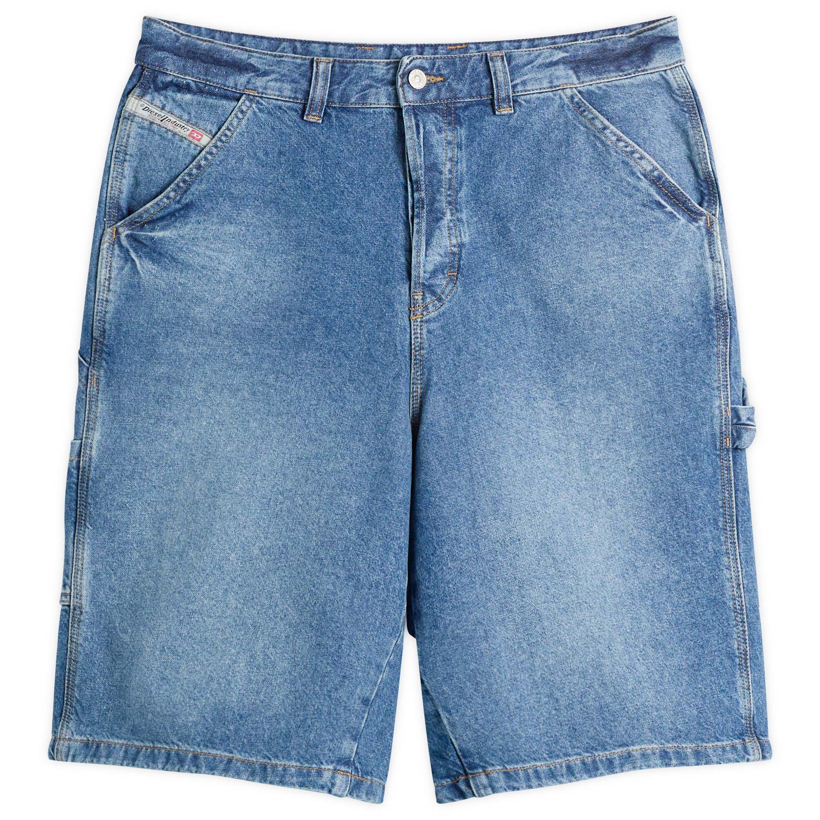 Diesel Men's Livery Denim Shorts in Blue, Size 30"
