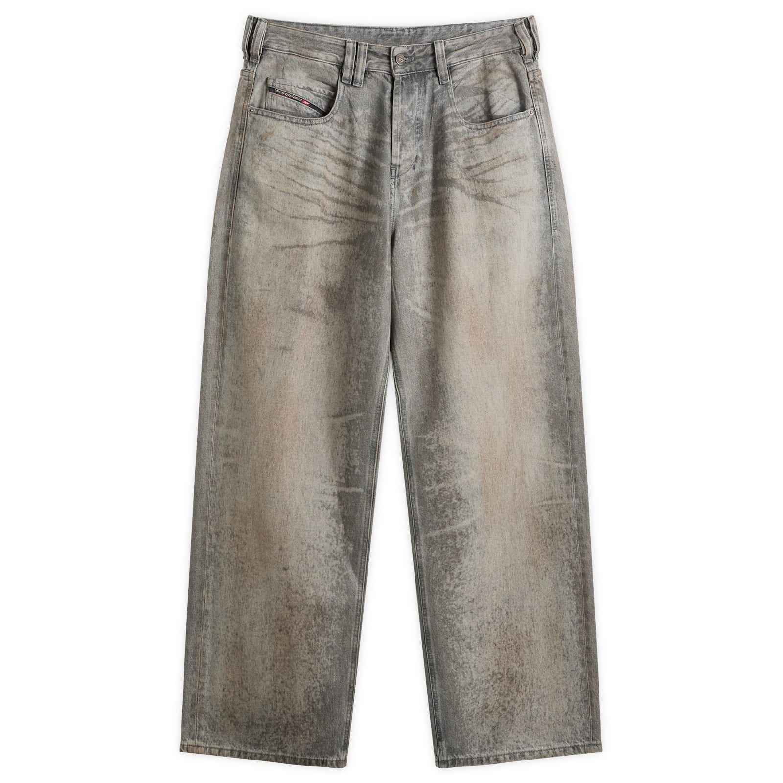 Diesel Men's 1997 Relaxed Dirty Denim Jeans in Grey, Size 34"
