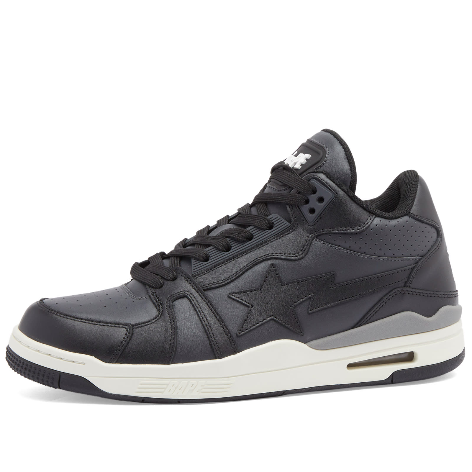 A Bathing Ape Men's Skull Sta #2 Sneaker Black - Curated Menswear