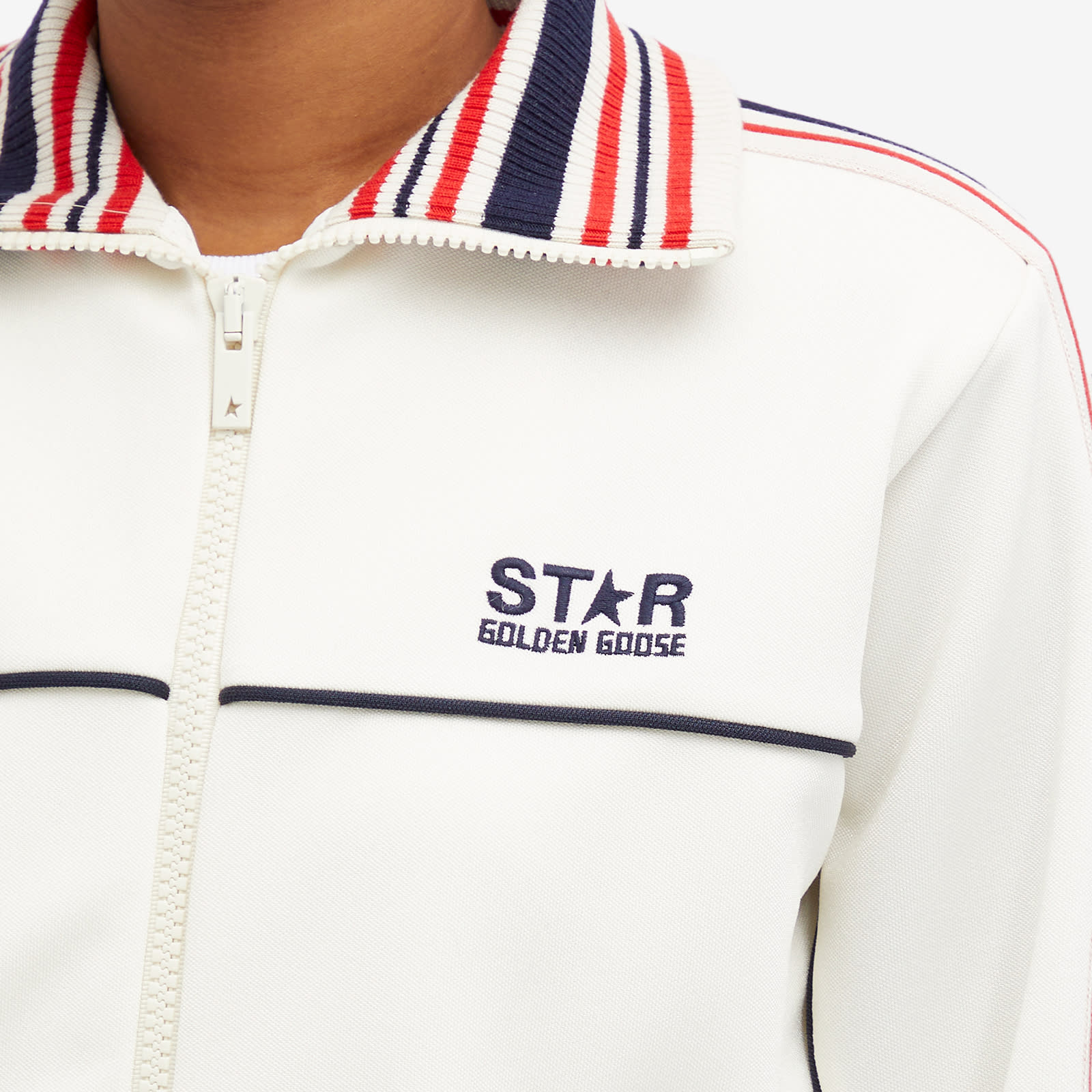ジャケット GOLDEN GOOSE Woman Jacket White GWP01999P00161120103 Papyrus white Denise Star Collection zipped sweatshirt with