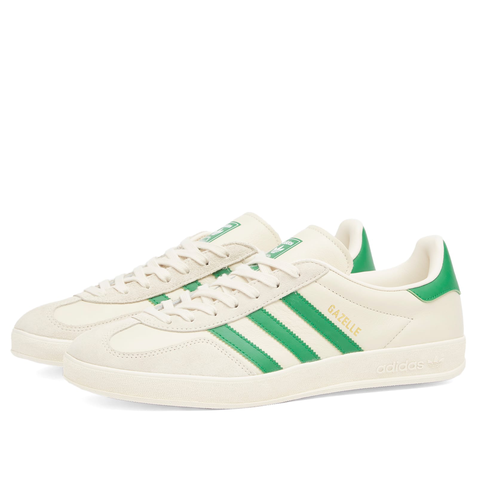 adidas Originals Adidas Gazelle Indoor Sneaker Chalk White/Green