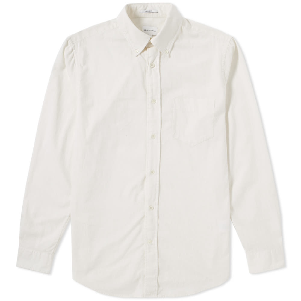 Suited to the relaxed vibe of summer and spring, GANT Rugger refine the Oxford shirt with garment dyed shades and a loose fit. Designed to evoke the spirit of the desert landscapes, this shirt and its natural cream hue is ideal for pairing with chinos and denim. Maintaining the DNA of Gant tailoring, this shirt still sports the traditional pocket on the chest, button-down collar, and their iconic locker loop and boxpleat to the back.

100% Cotton
Garment Dyed
Loose Fit 
Button Down Collar 
Chest Pocket
Locker Loop & Boxpleat