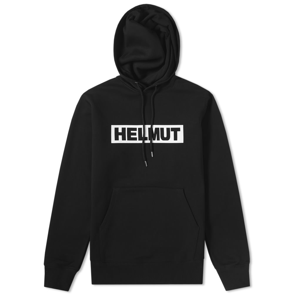 Helmut Lang Boxed Logo Popover Hoody Black | END. (AR)
