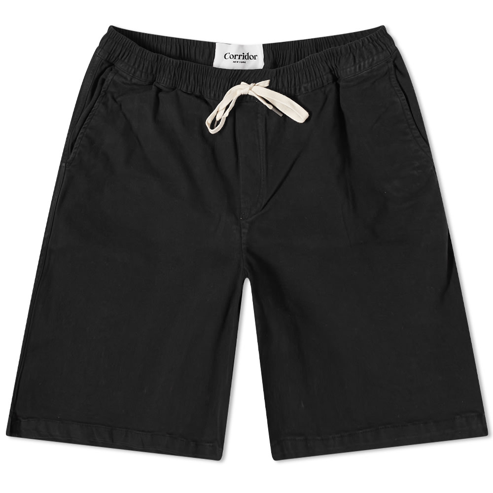 Corridor Twill Drawstring Shorts Black END.