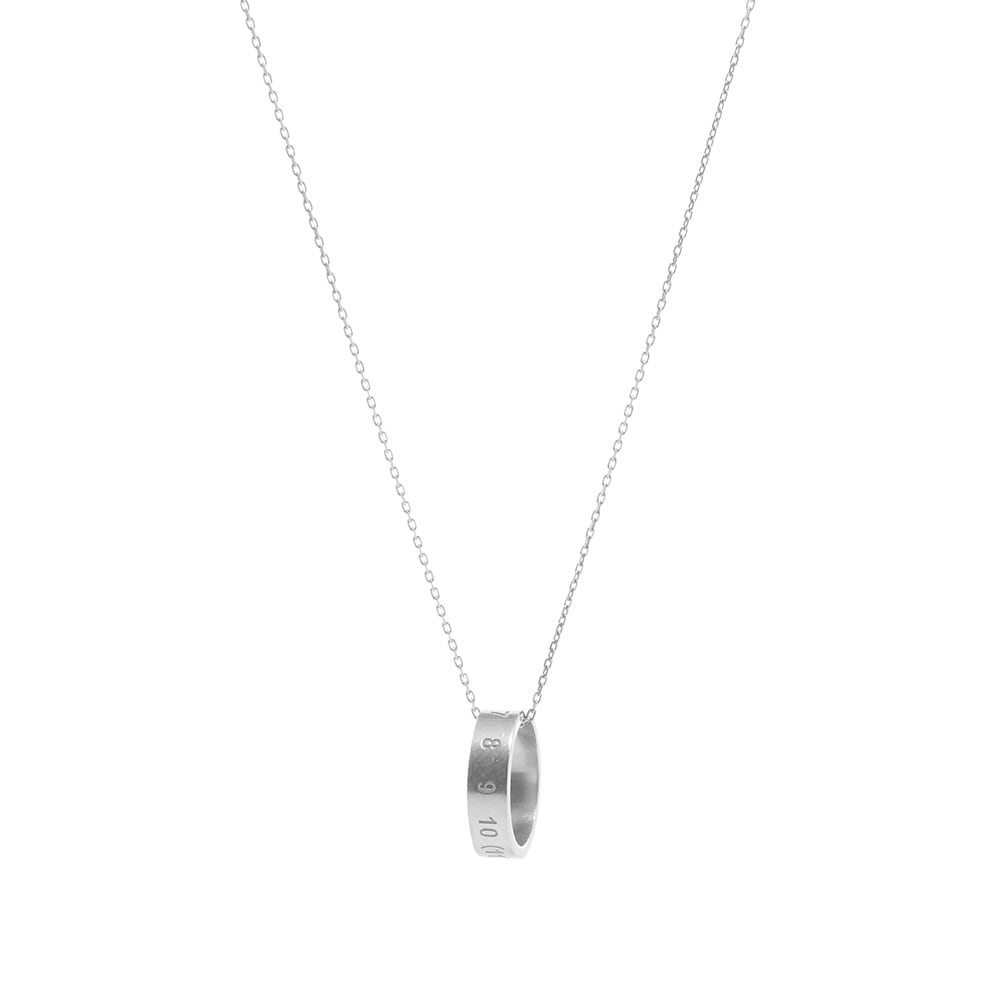 ★Maison Margiela★ Number Logo 65mm Ring Necklace Silver SI MM6 Maison Margiela Men's Number Logo Ring Necklace in