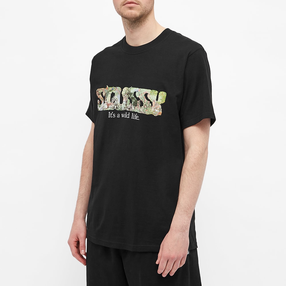Stussy Its A Wild Life Tee Black | END 