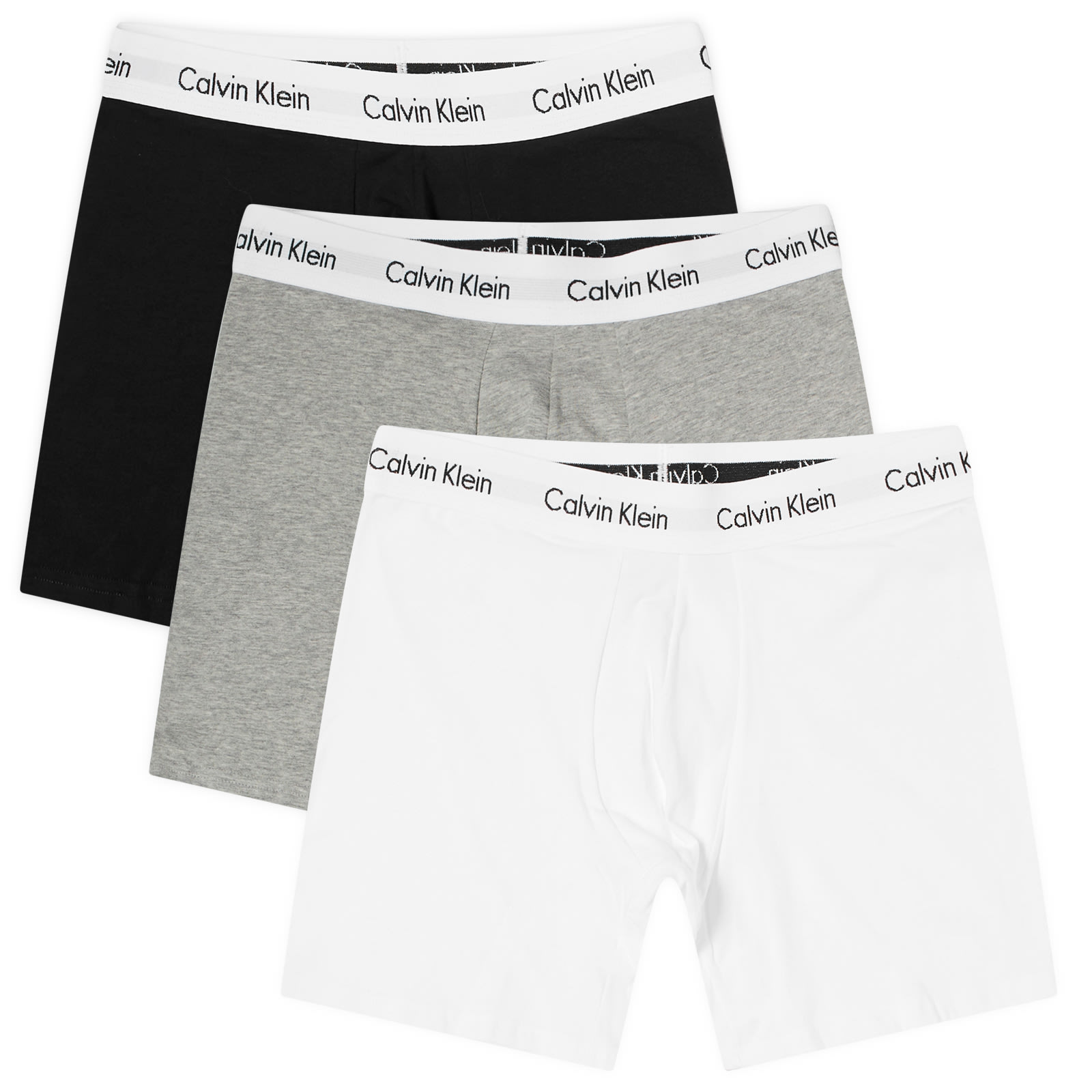 Calvin Klein Black/White/Grey Ck Underwear Boxer Brief - 3 Pack Small