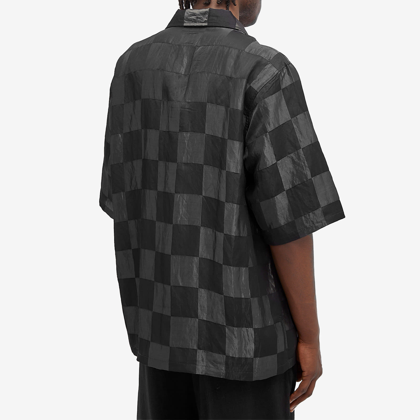 Needles Men's Checkerboard Cabana Shirt Black - Curated Menswear