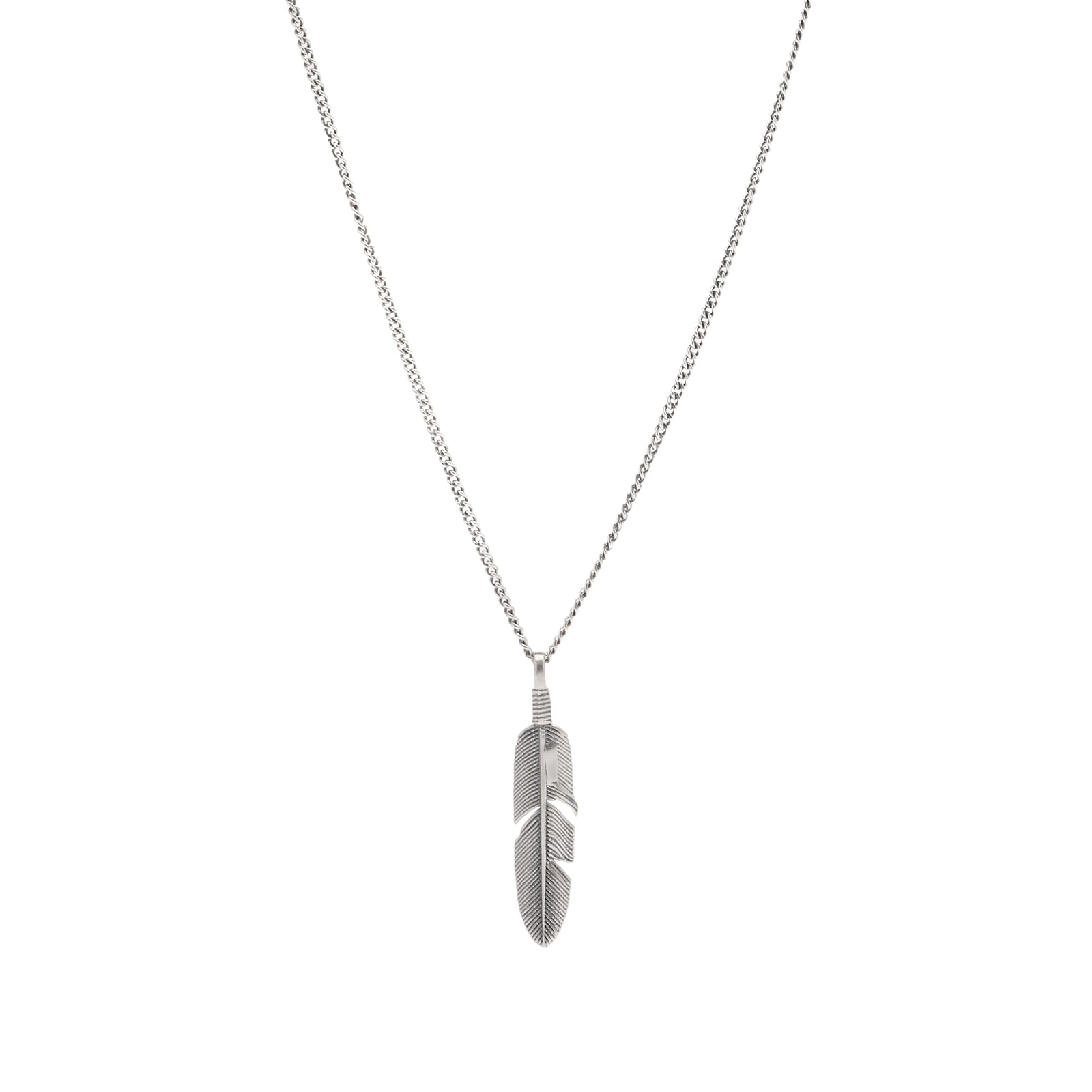 Serge Denimes Men's Sterling Silver Ethereal Feather Necklace