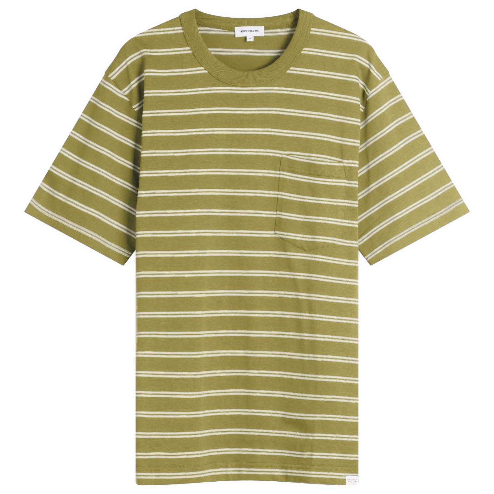 Norse Projects Holger Sailor Stripe Pocket T-Shirt Moss