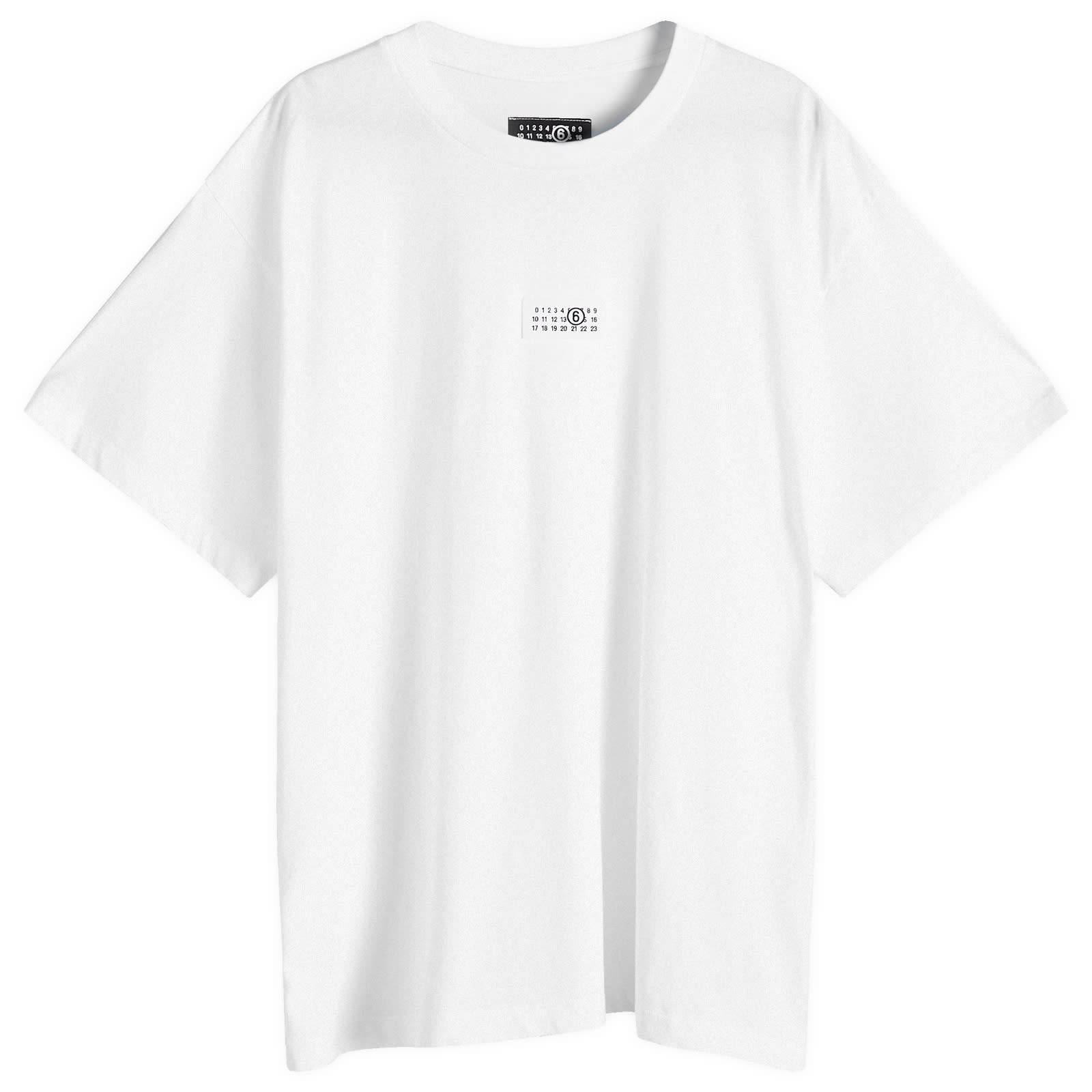 MM6 Maison Margiela T-shirt Bianca Con Numerc Logo M61022-MM04I-M6100