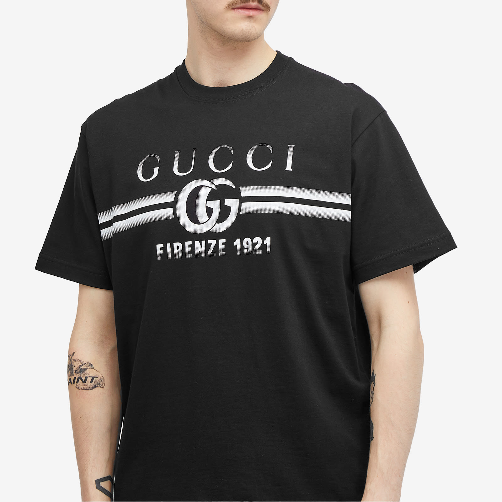 Gucci Men's Interlocking Logo T-Shirt Black | 785345-XJGKJ-1070