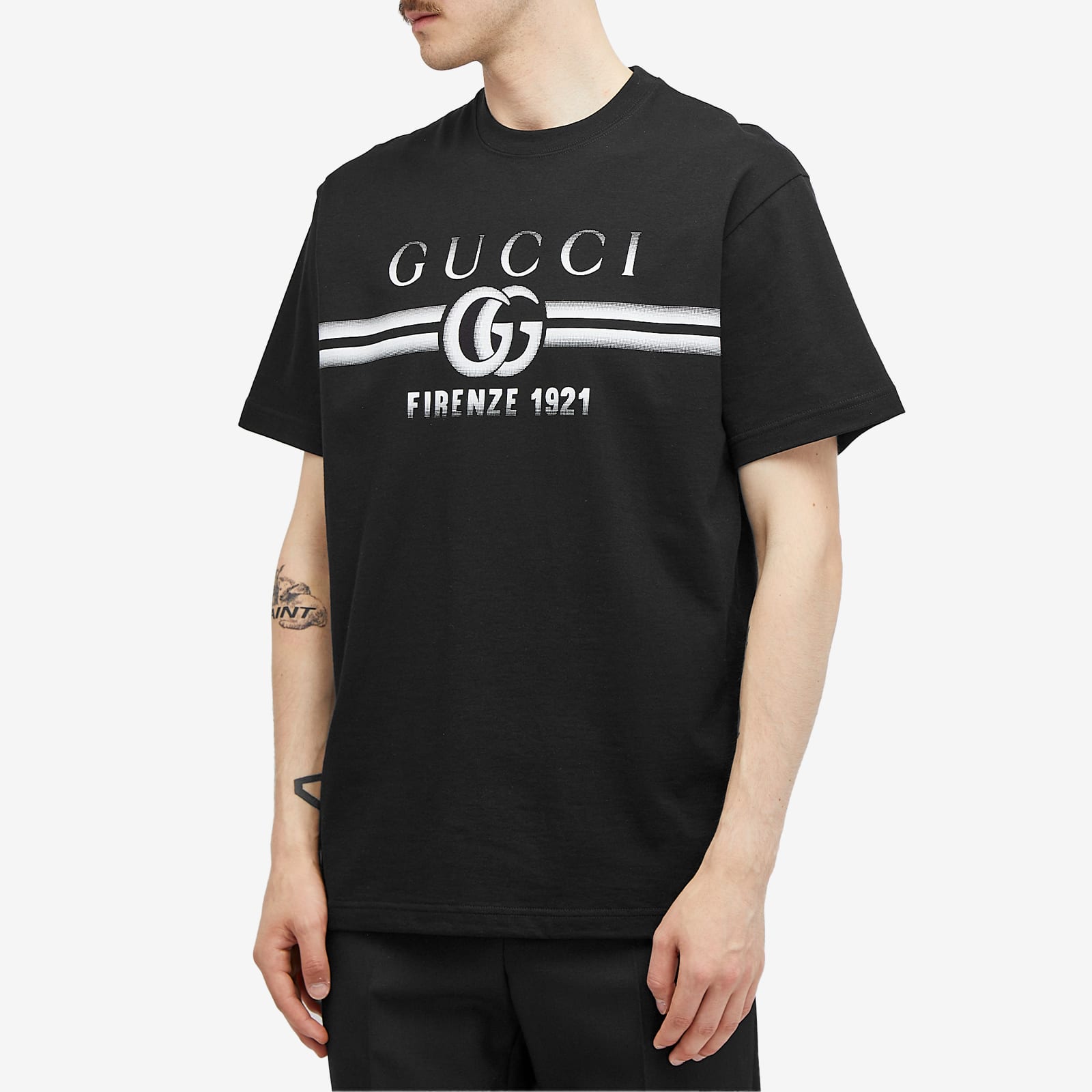 Gucci Men's Interlocking Logo T-Shirt Black | 785345-XJGKJ-1070