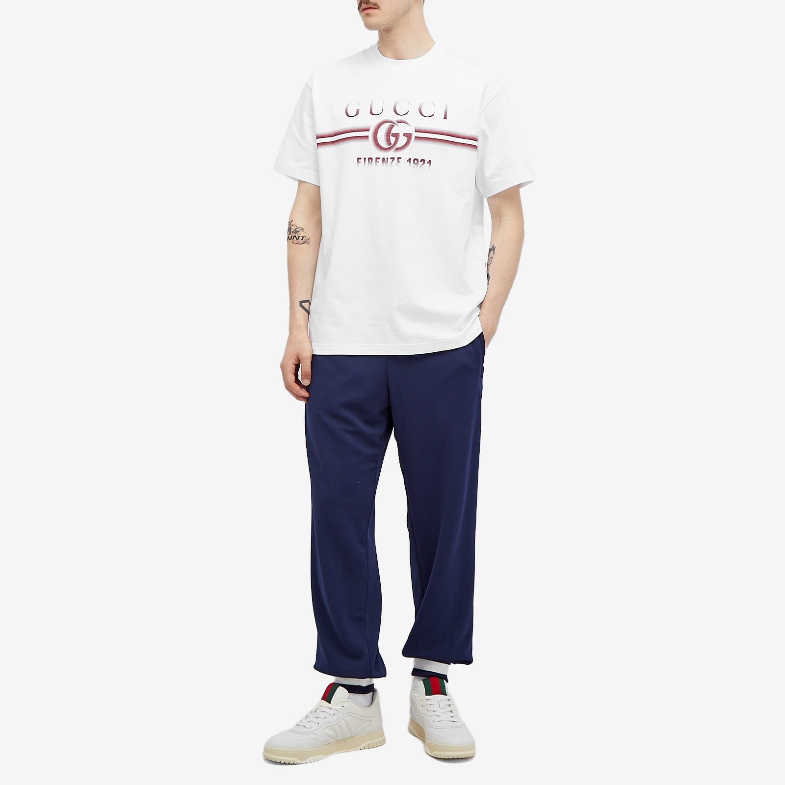 Gucci Men's Interlocking Logo T-Shirt White | 785345-XJGKJ-9541