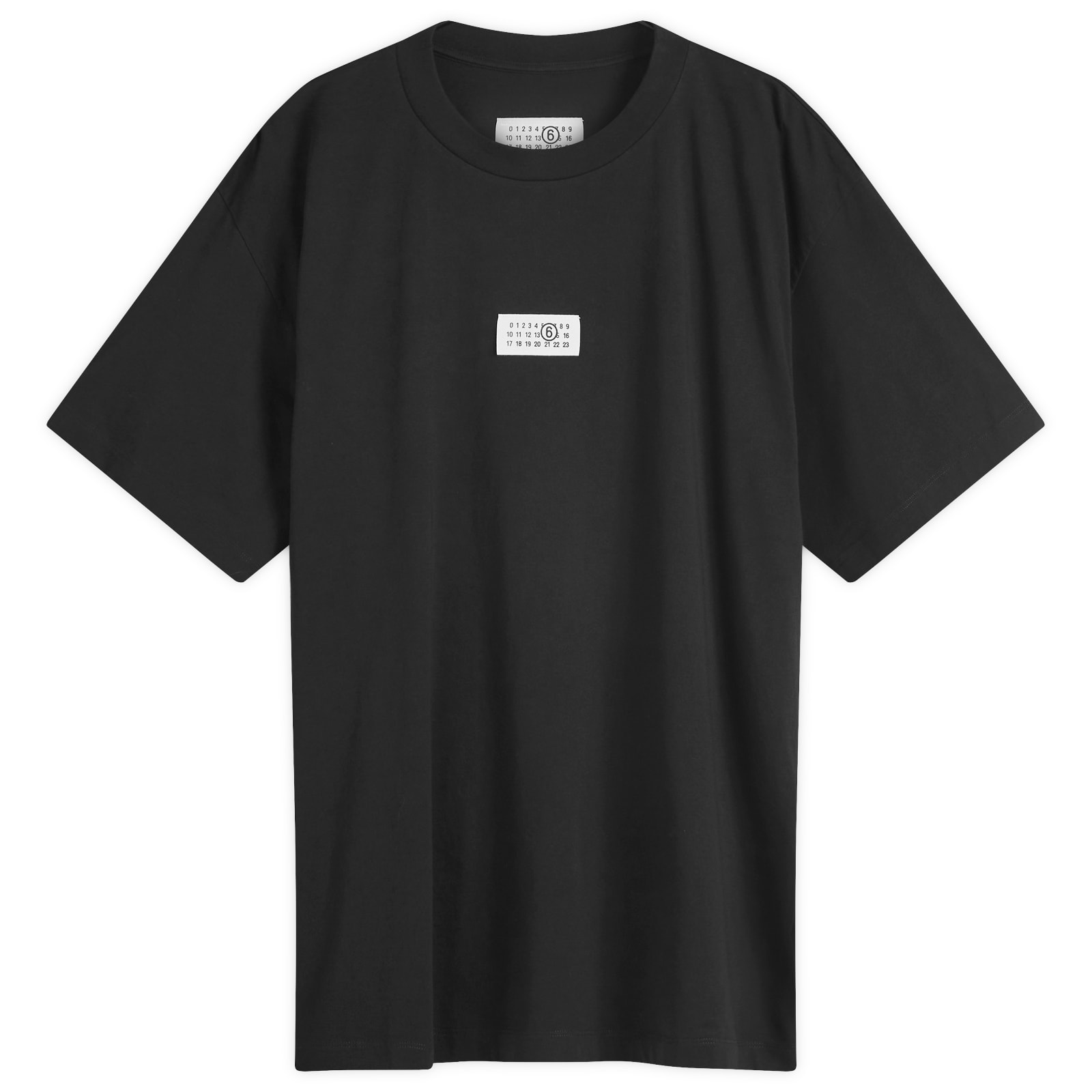 MM6 Maison Margiela Number Label T-Shirt Black | END. (SG)