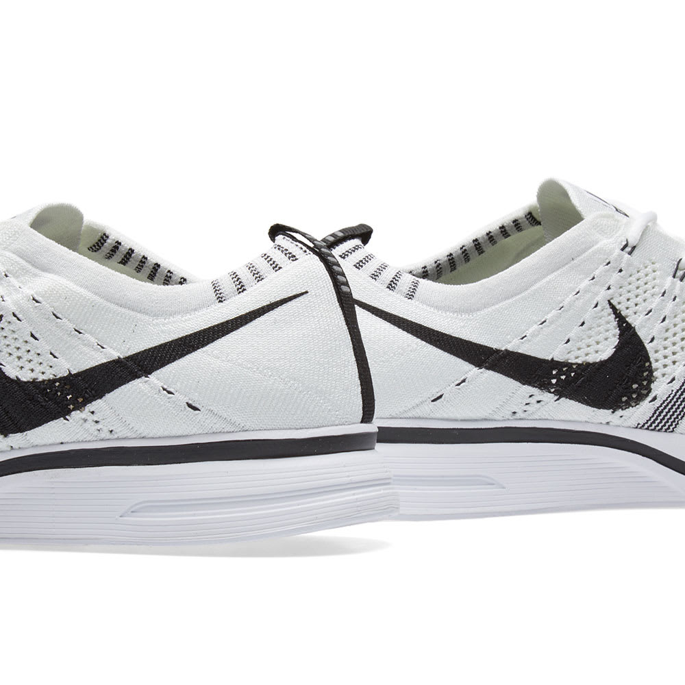 flyknit trainer white and black