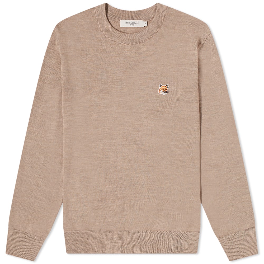 Maison Kitsuné Fox Head Patch Merino Crew Knit 【SALE/10%OFF maison ニット HEAD FOX kitsune ニット/セーター