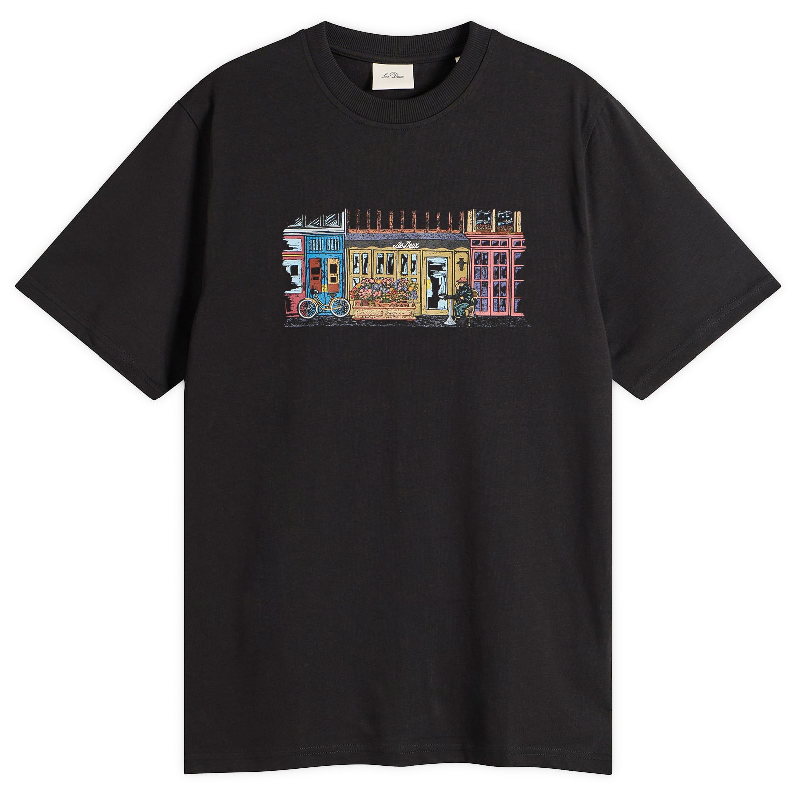 Les Deux — Les Deux Men's Market T-Shirt in Black, Size Medium