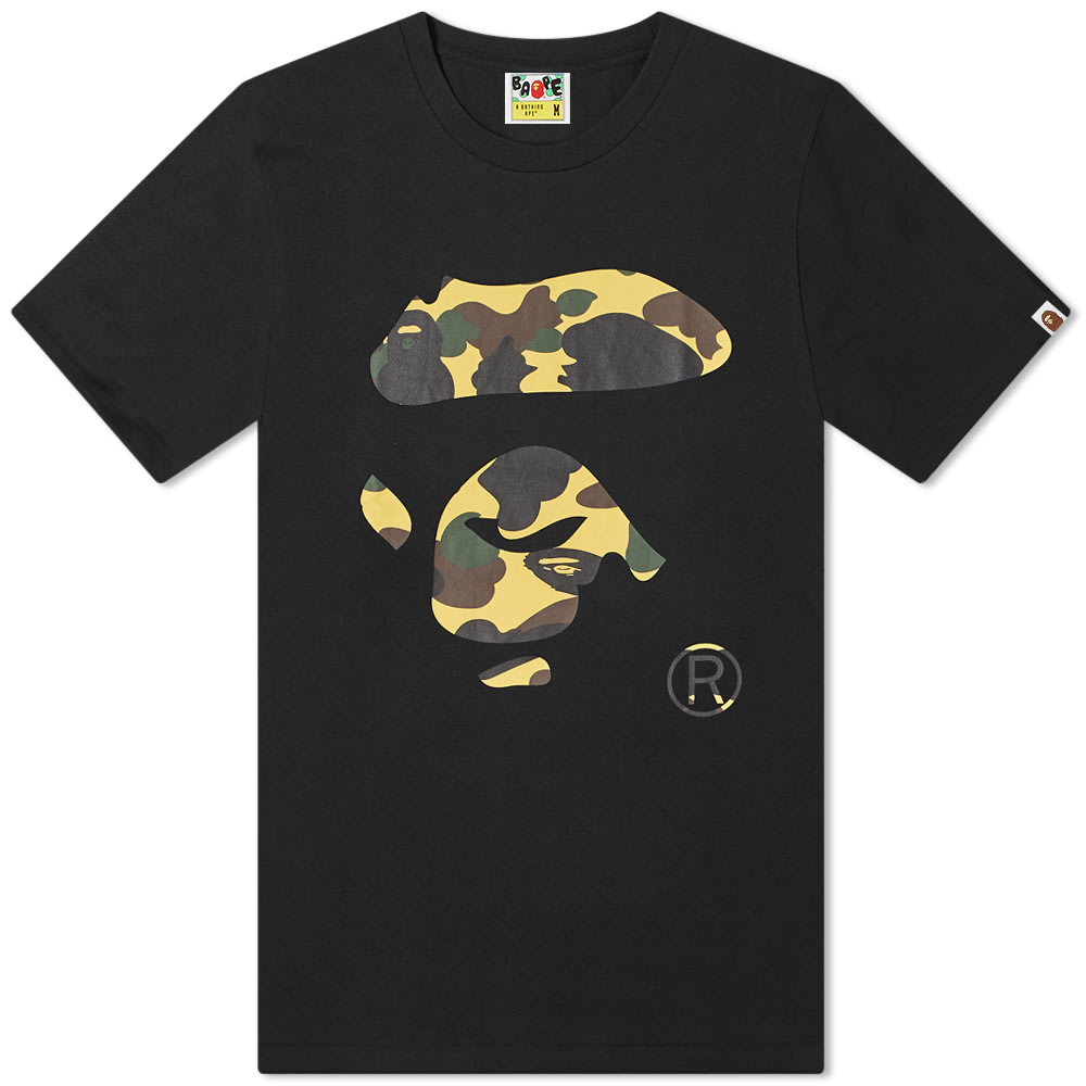 Bathing Ape 1st Camo Ape Face Tee Black 