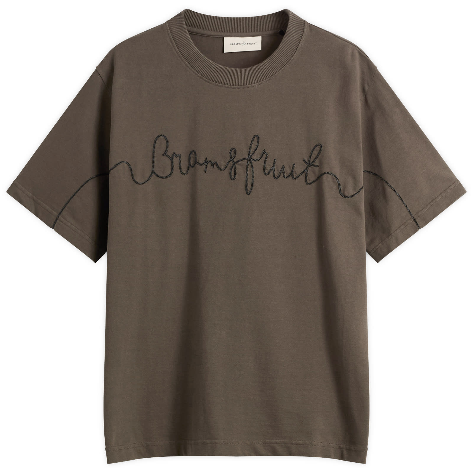 Bram’s Fruit Men’s Garden Hose Chain Stitch T-Shirt Solid Charcoal