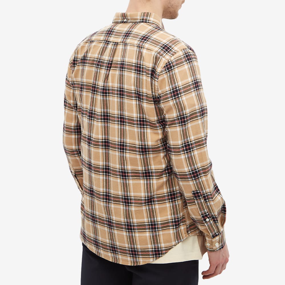 Portuguese Flannel Camel Button Down Check Shirt Beige END. (NL)