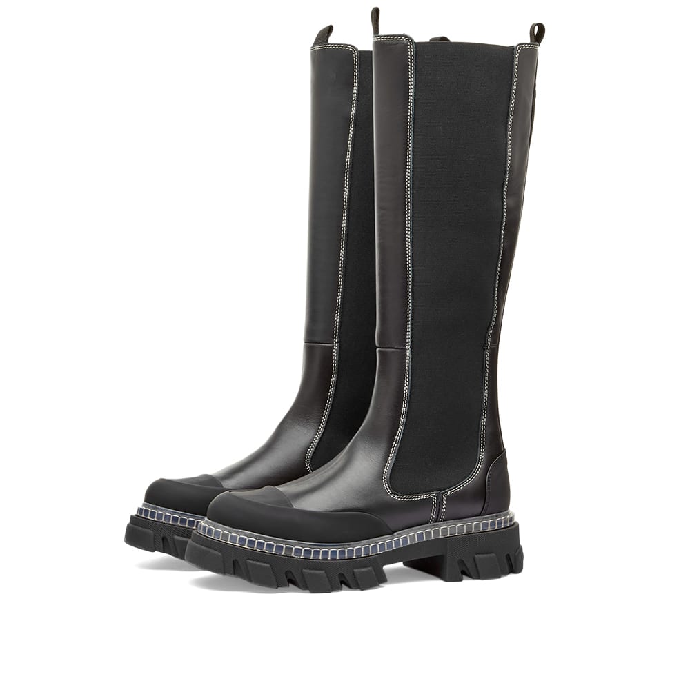 GANNI Cleated High Chelsea Boot Black | END. (US)