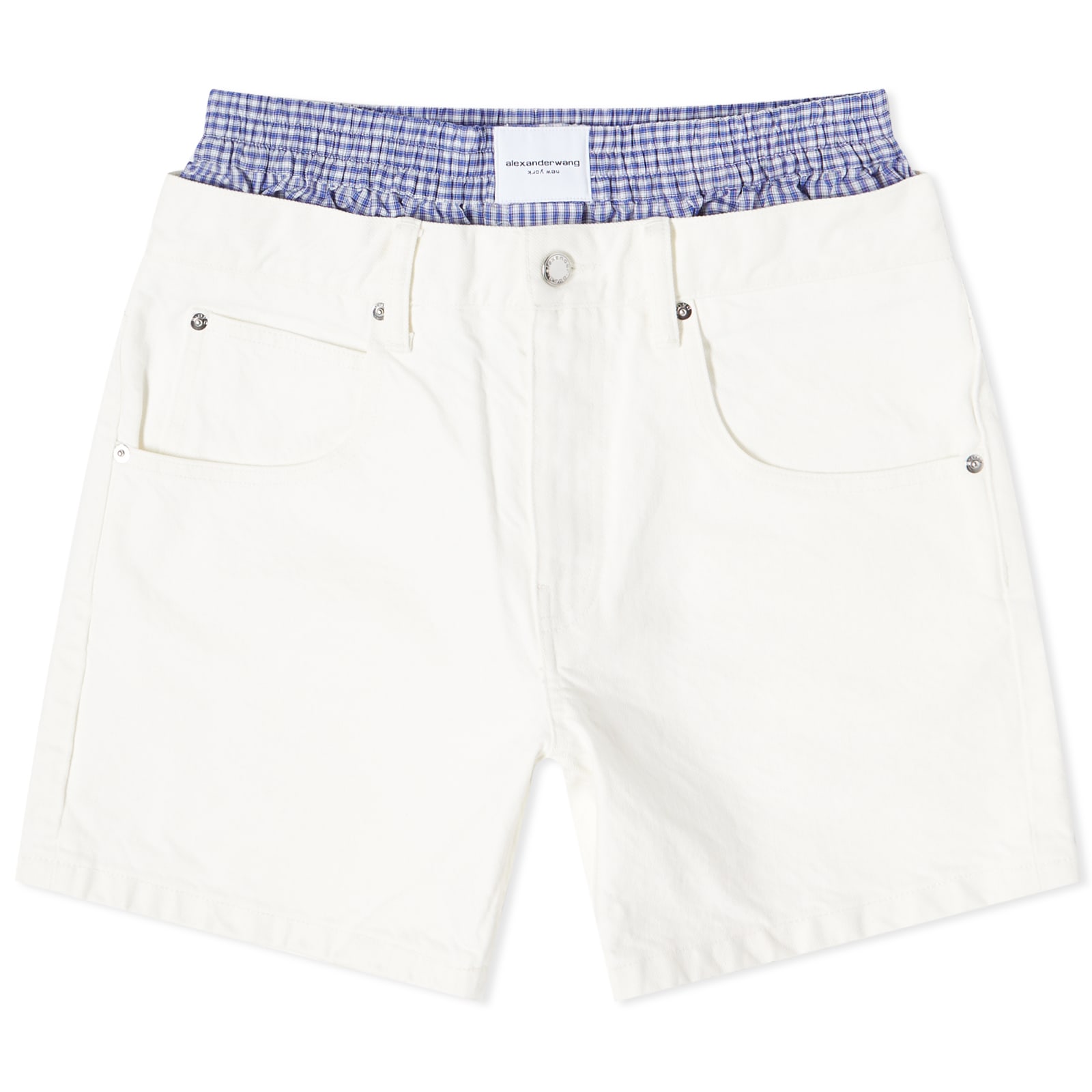 Alexander Wang Prestyled Boxer Boy Shorts White END.