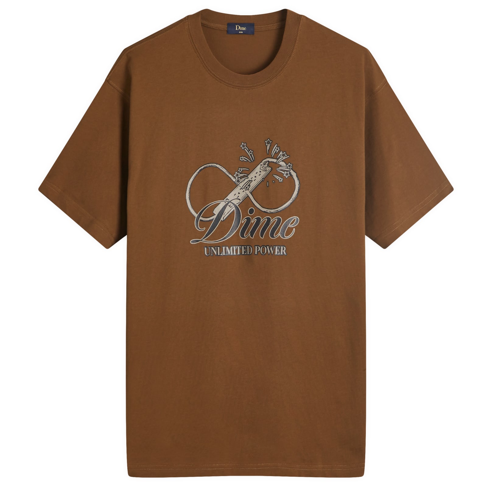 【DIME】 Cursive Power T-Shirt Brown Dime Cursive Power T-shirt | Brown | FARFETCH LB