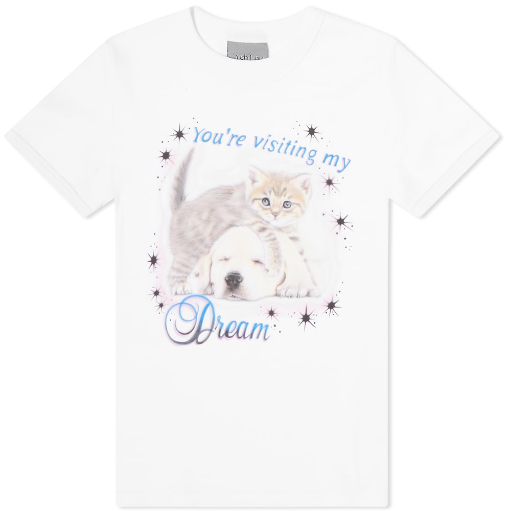 【Ashley Williams】ホワイト Puppy & Kitten Varsity Tシャツ Ashley Williams Puppy & Kitten Precious T-Shirt in White