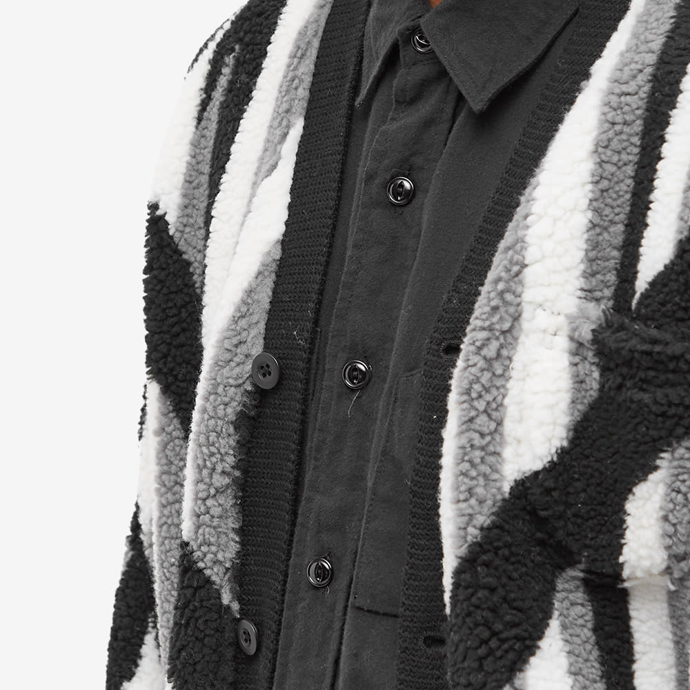 Beams Plus Native Rag Pattern Boa Fleece Cardigan Black | END. (ES)
