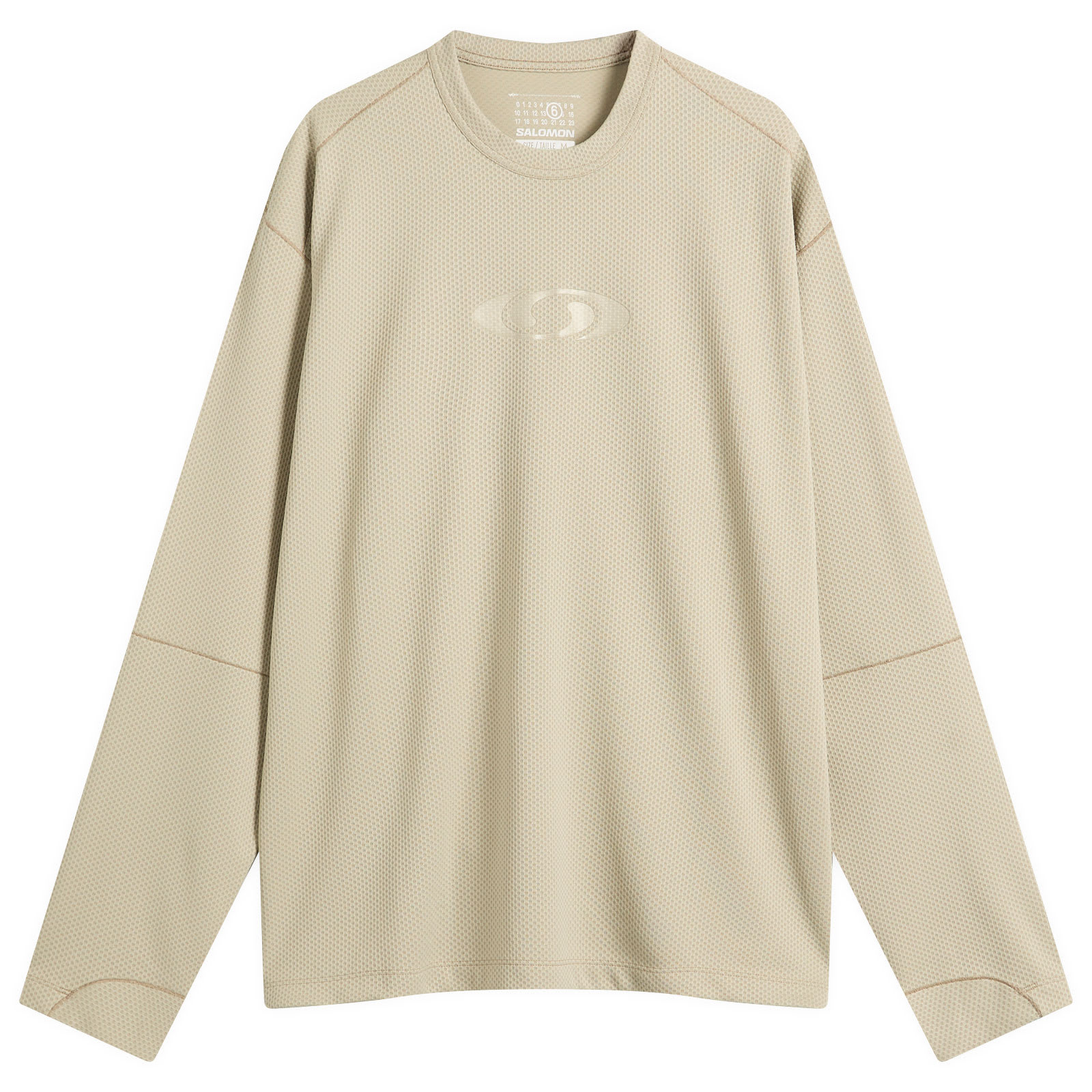 MM6 Maison Margiela Men's x Salomon Long-Sleeved Top in Abbey Stone, Size Small