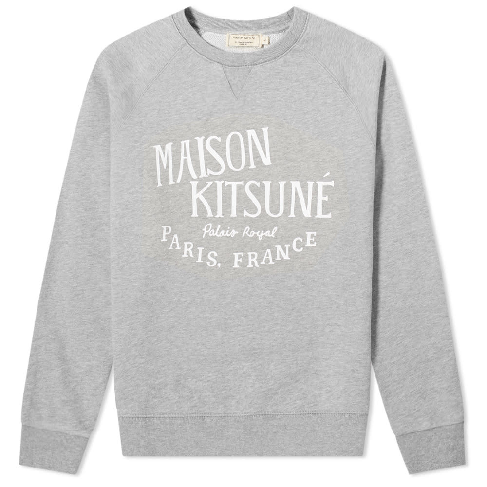 Maison Kitsuné Palais Royal Crew Sweat Grey Melange | END. (ES)
