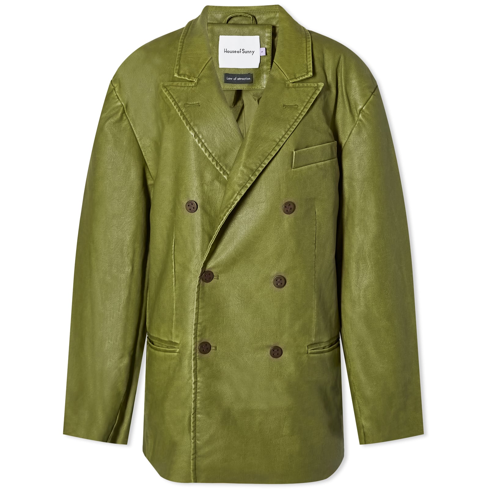 ジャケット House of Sunny Secret Garden Leather Blazer Green VOL2209 House of Sunny The Secret Garden Blazer Moss | END. (US)