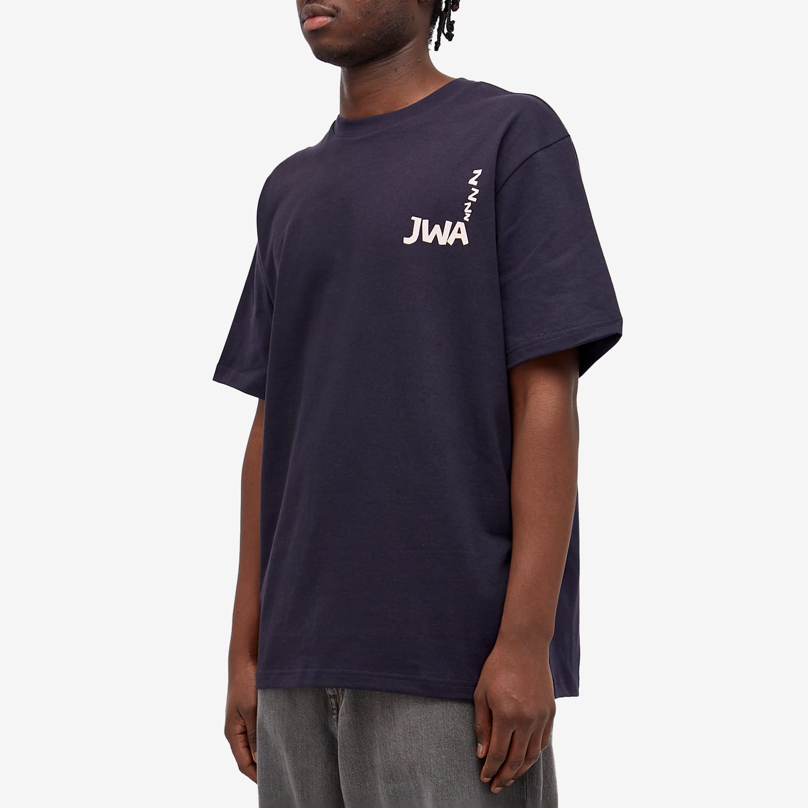 JW Anderson Men's JWA Back Print T-Shirt Dark Navy - Curated
