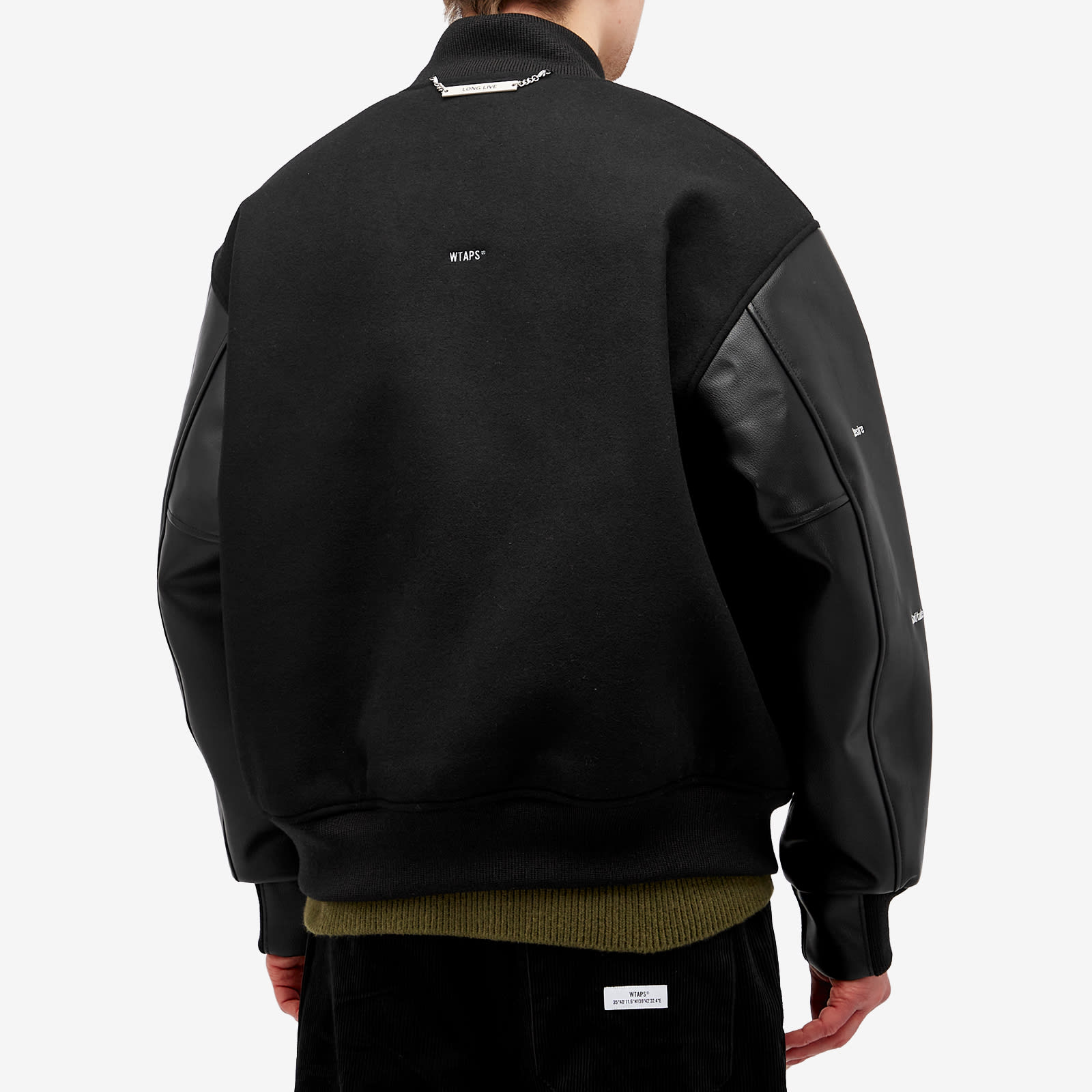 WTAPS Men's 06 Varsity Jacket Black - Curated Menswear