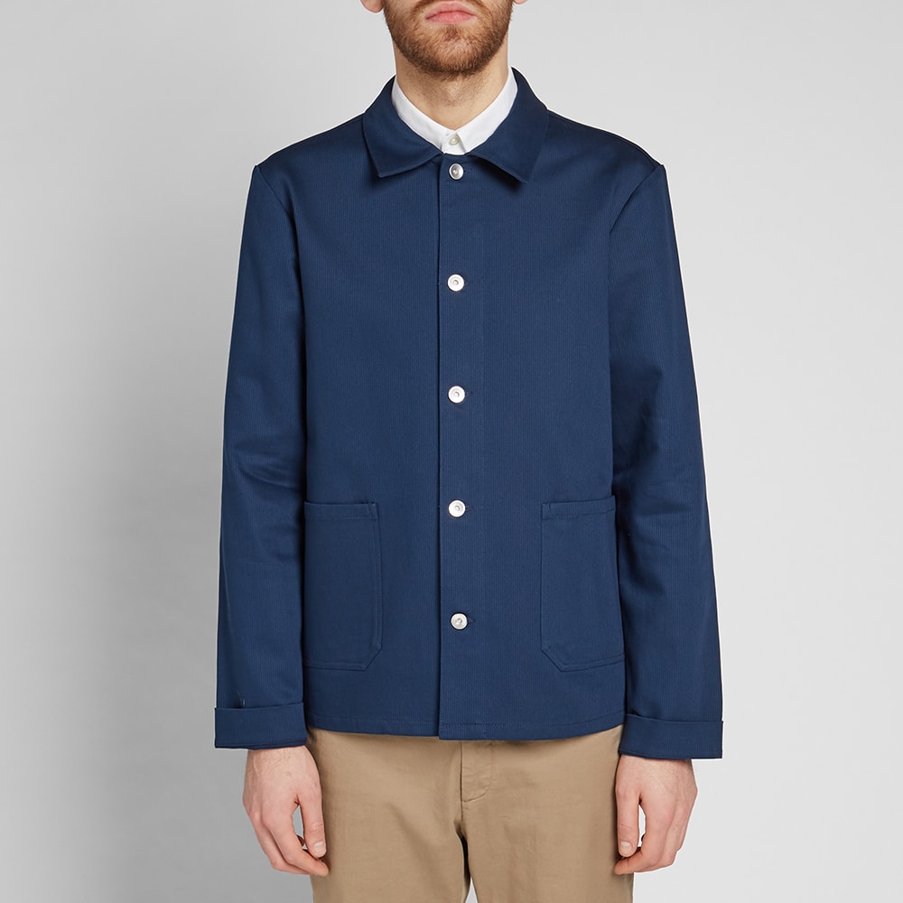 A.P.C. Kerlouan Bedford Canvas Work Jacket Navy | END. (US)