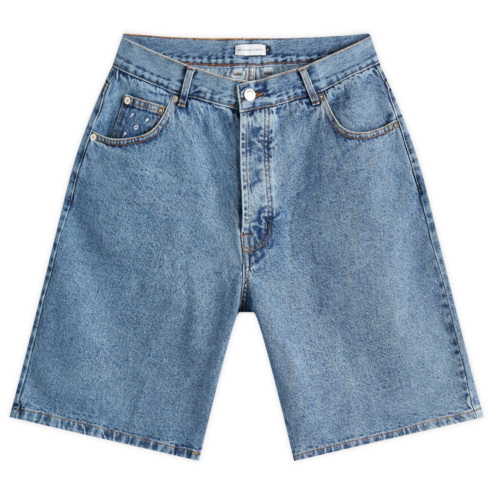 Pop Trading Company Men’s DRS Denim Shorts Stone Washed