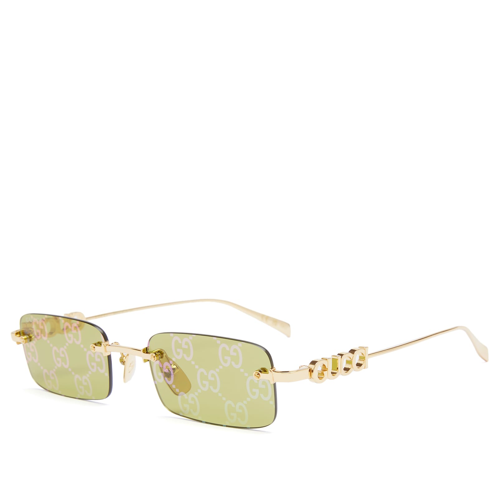 Gucci GG1808S Sunglasses Gold & Green | END. (NL)